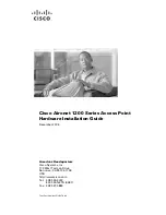 Предварительный просмотр 1 страницы Cisco Aironet 1200 Series Hardware Installation Manual