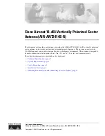 Preview for 1 page of Cisco Aironet AIR-ANT2414S-R User Manual