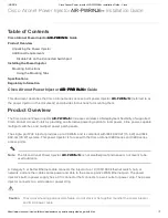 Preview for 1 page of Cisco Aironet AIR-PWRINJ6 Installation Manual
