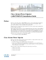 Preview for 1 page of Cisco Aironet Power Injector AIR-PWRINJ5 Installation Manual