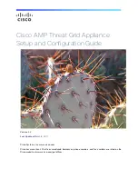 Предварительный просмотр 1 страницы Cisco amp threat grid Setup And Configuration Manual