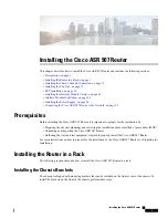 Предварительный просмотр 1 страницы Cisco ASR 907 Installing