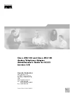 Cisco ATA 186 Administrator'S Manual preview