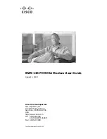 Preview for 1 page of Cisco BWX 120 User Manual