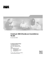 Preview for 1 page of Cisco Catalyst 2955 Series Hardware Installation Manual