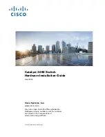 Предварительный просмотр 1 страницы Cisco Catalyst 3650 Hardware Installation Manual