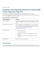 Предварительный просмотр 2 страницы Cisco Catalyst 4500 E Series Supervisor Engine 9-E Installation And Configuration Note