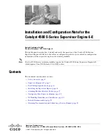 Cisco Catalyst 4500 E Supervisor Engine 6-E Series Installation And Configuration Note preview