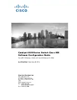 Предварительный просмотр 1 страницы Cisco Catalyst 4500 Series Software Configuration Manual