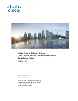 Предварительный просмотр 1 страницы Cisco CDE 205 Hardware Installation Manual