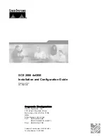 Предварительный просмотр 1 страницы Cisco CE 2000 Platform SCE 2000 4xGBE Installation And Configuration Manual