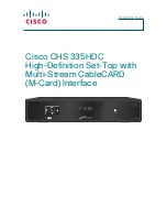 Preview for 1 page of Cisco CHS 335HDC Installation Manual