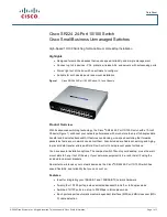 Cisco Cisco Small Business Unmanaged Switch SR224 Specifications предпросмотр