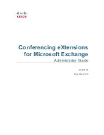 Cisco CONFERENCING EXTENSIONS - ADMINISTRATOR GUIDE FOR MICROSOFT EXCHANGE Administrator'S Manual preview