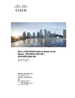 Preview for 1 page of Cisco CPS-UCS-1RU-K9 User Manual