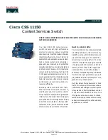 Предварительный просмотр 1 страницы Cisco CSS-11154-256M-AC - 1000Mbps Ethernet Switch Datasheet