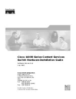 Предварительный просмотр 1 страницы Cisco CSS-11154-256M-AC - 1000Mbps Ethernet Switch Hardware Installation Manual