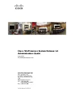 Preview for 1 page of Cisco CTS-3010 Administration Manual