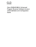 Preview for 1 page of Cisco D9854 Installation And Configuration Manual