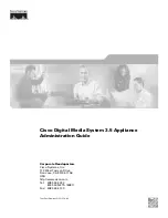 Предварительный просмотр 1 страницы Cisco Digital Media System 3.5 Administration Manual