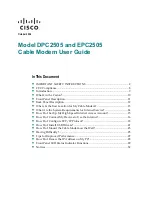 Предварительный просмотр 1 страницы Cisco DPC2505 User Manual