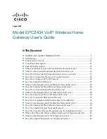 Предварительный просмотр 1 страницы Cisco EPC2434 User Manual