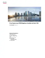 Preview for 1 page of Cisco Expressway CE1200 Appliance Installation Manual