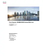 Preview for 1 page of Cisco Firepower 4100 Series Command Reference Manual