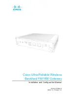 Cisco FM1000 Gateway Installation And Configuration Manual предпросмотр