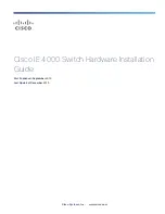 Cisco IE 4000 Hardware Installation Manual предпросмотр