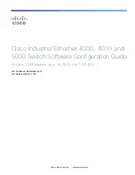 Предварительный просмотр 1 страницы Cisco IE 4000 Software Configuration Manual