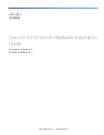 Предварительный просмотр 1 страницы Cisco IE 4010 Hardware Installation Manual