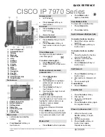 Preview for 1 page of Cisco IP 7970 Series Quick Refrence