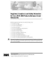 Preview for 1 page of Cisco IP/VC 3500 Safety Information Manual