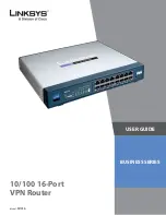 Предварительный просмотр 1 страницы Cisco Linksys RV016 User Manual