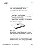 Cisco Linksys SGE2000P Datasheet preview