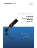 Cisco LINKSYS WUSB54GC Quick Installation Manual preview