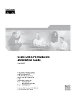 Предварительный просмотр 1 страницы Cisco LRE CPE Hardware Installation Manual