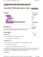 Cisco MCS-78 Series Error Code List предпросмотр