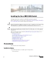 Preview for 1 page of Cisco MDS 9220i Manual