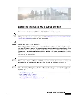 Preview for 1 page of Cisco MDS 9396T Installing