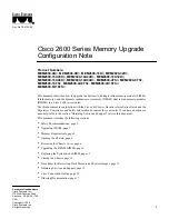 Cisco MEM2600-16D Configuration Note предпросмотр