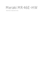 Предварительный просмотр 2 страницы Cisco MERAKI MR46E-HW Hardware Installation Manual