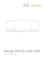 Cisco Meraki MR55-HW Hardware Installation Manual предпросмотр