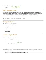 Preview for 1 page of Cisco MERAKI MR72 Installation Manual
