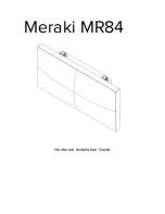 Предварительный просмотр 1 страницы Cisco Meraki MR84 Hardware Installation Manual