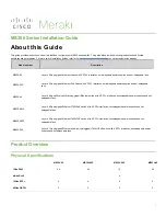 Preview for 1 page of Cisco Meraki MS350 Series Installation Manual