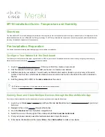 Cisco Meraki MT10 Installation Manual предпросмотр