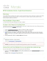Preview for 1 page of Cisco Meraki MT20 Installation Manual
