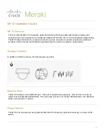 Preview for 1 page of Cisco Meraki MV12 Installation Manual